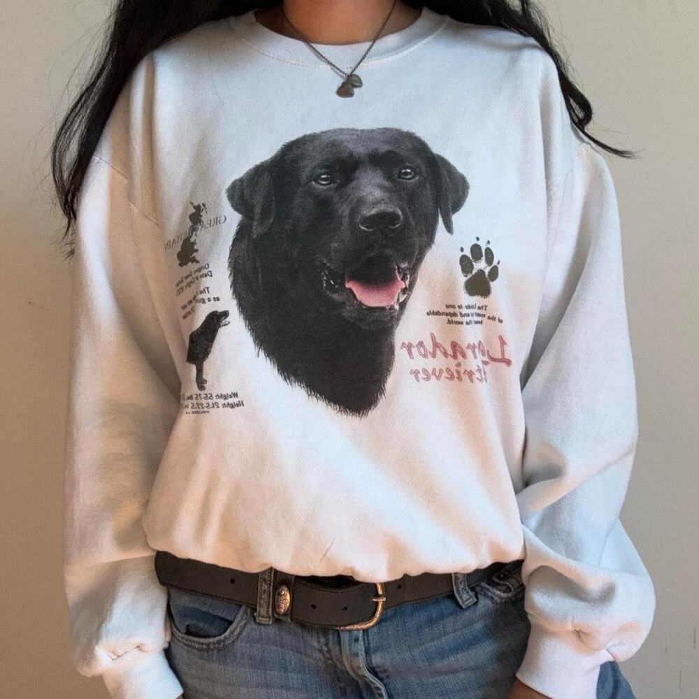 90s cotton sweatshirt with retro design